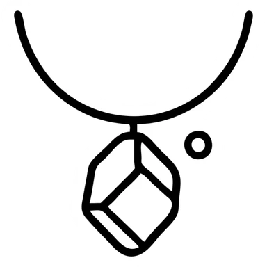 minimalist gold necklace featuring a deep blue stone with white and gray marbling, asymmetrical design, small metallic bead sticker