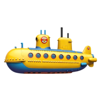 yellow submarine side view sticker