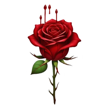 Bleeding dying rose sticker