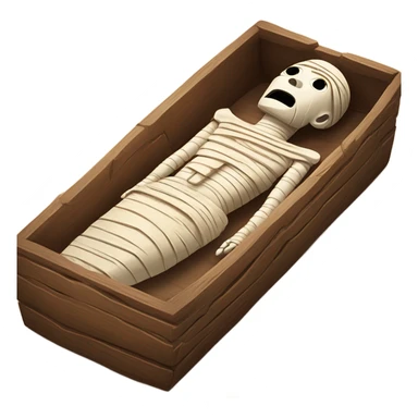  mummy in coffin egypt sticker