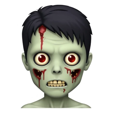 🧟‍♂️ with black scene hair and a little more human looking sticker