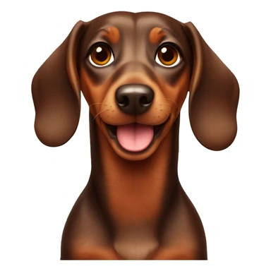 Cute Brown dachshund  sticker