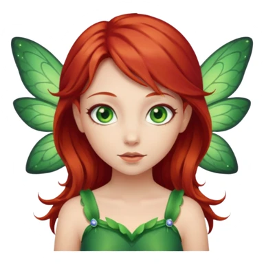 Fairy girl red hair sticker