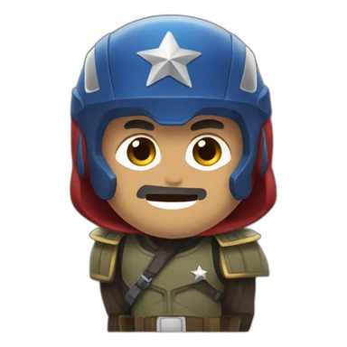Capitán América saludando sticker