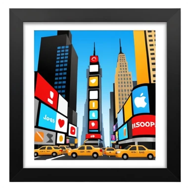 Time square  sticker