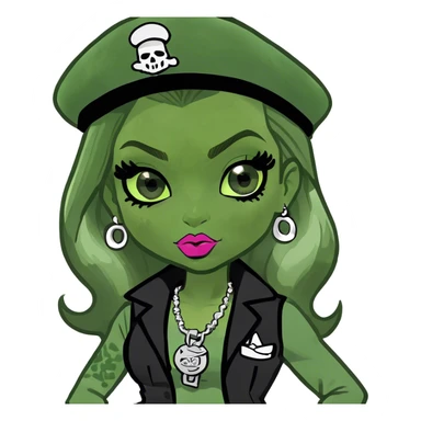 Bratz doll gangster bubbles fashion make up  sticker