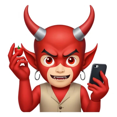iphone devil face bride who is asian male sticker