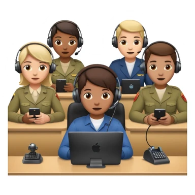 make a scamer call center emoji whit yt grenade hub emjoi sticker