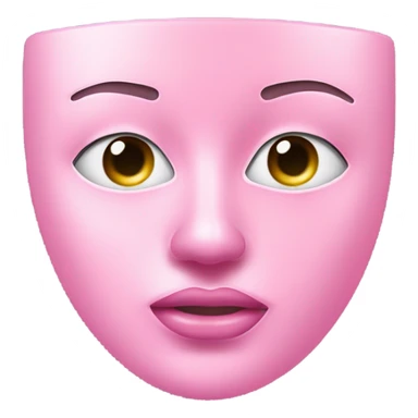 Moisturizing hydrogel face mask pink with slits for eyes, lips and nose  sticker