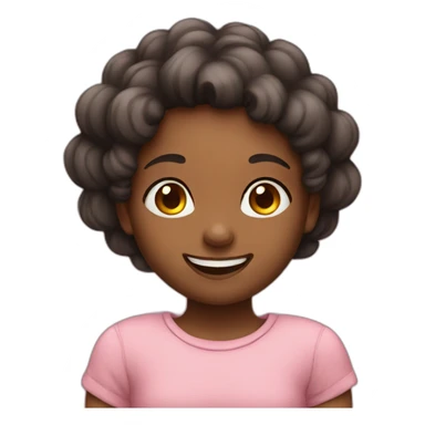 Girl smiling with heart sticker