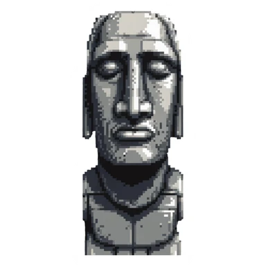 crying moai statue sticker