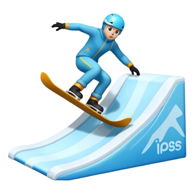 snow slope freestyle park kicker sticker
