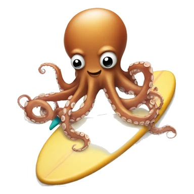 octopus on surfboard  sticker