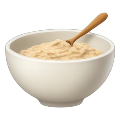 bowl of oatmeal with baby hand in it sticker