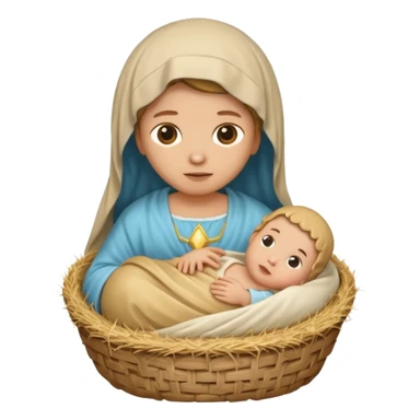 manger hay baby jesus sticker