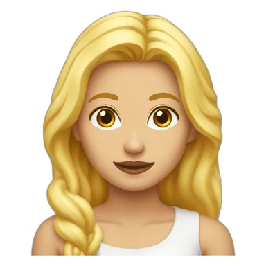 mujer bajita rubia rizosa graciosa sticker