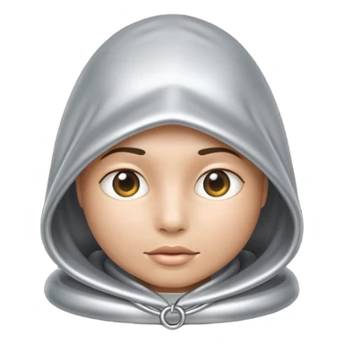 Hood made of silver rings sticker