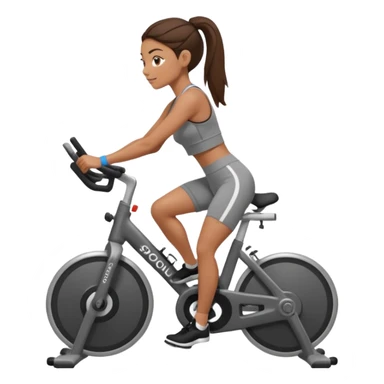 girl biking in soulcycle class  sticker