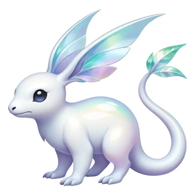  Iridescent white pale fakemon-creature  sticker
