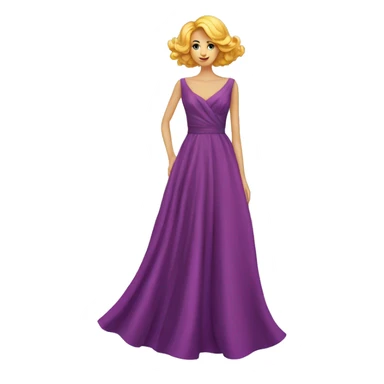 An emoji of a stylish dress, typically elegant and suitable for special occasions, with a vibrant color and flowing design sticker