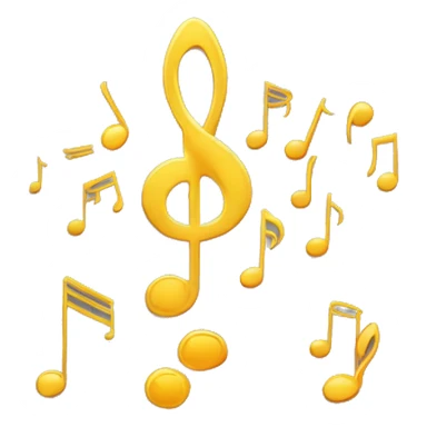 Pentagrama con notas musicales  sticker