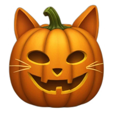 halloween pumpkin carve a cat sticker