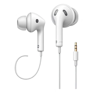 White earphones sticker