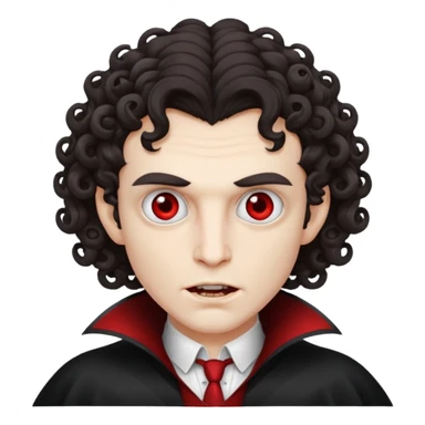 curly vampire with optical sticker