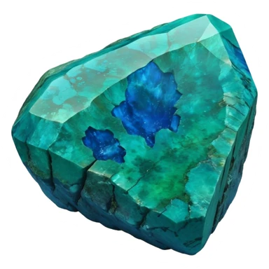 Ultra realistic, isolated, vibrant and sparkling, Raw chrysocolla, rendering sticker