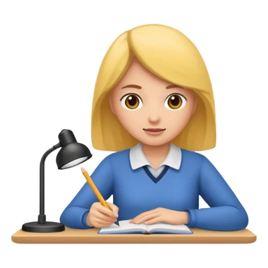 Mujer estudiando sticker