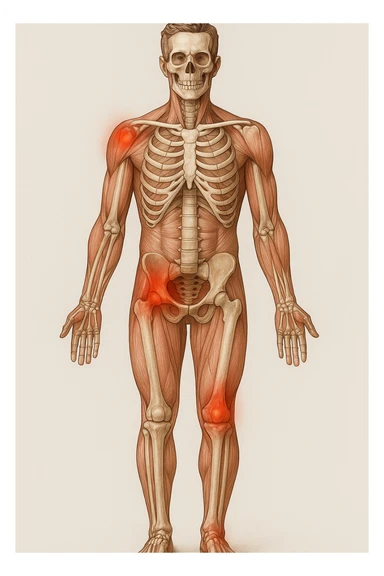 Uomo con dolore per infortunio vista anatomica in piedi sticker