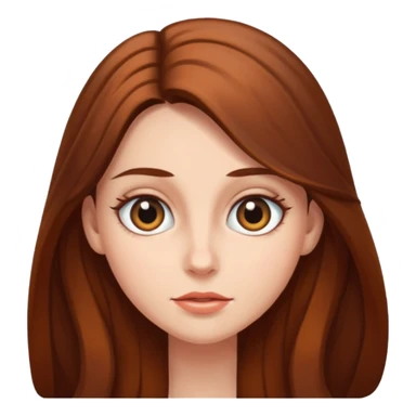 Woman with long brown hair and bug eyes sticker