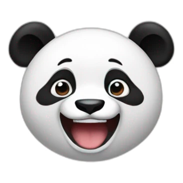 Panda bear tickling sticker