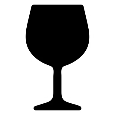 A wine glass with a stem, clean silhouette sticker