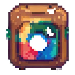 Instagram logo, pixel art style, retro, no text sticker