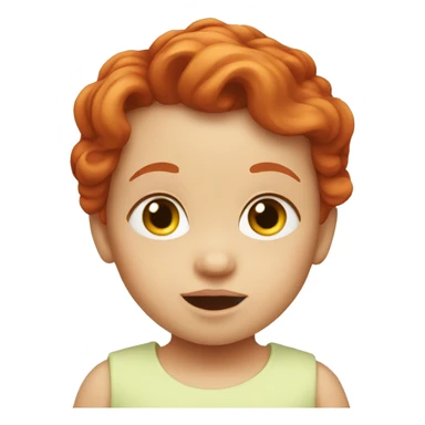 Redhead baby sticker