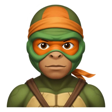 Mbappe with Ninja Turtles mask sticker