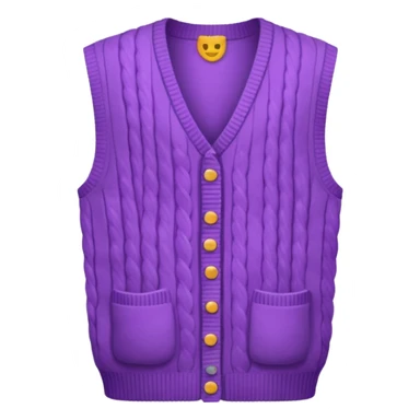 purple vest sweater sticker