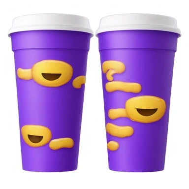 Purple liquid in a double styrofoam cup  sticker