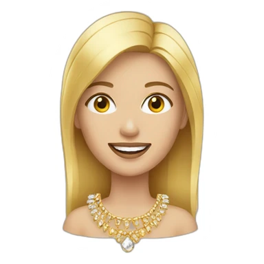 mujer rubia con joyas de oro sticker