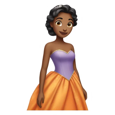 Disney princess orange gown sticker