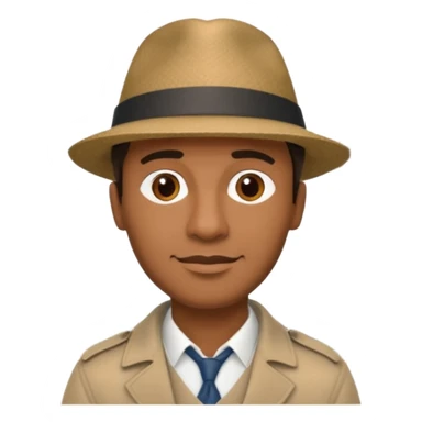 Homme. Créole réunionnais avec chapeau tour effeil sticker