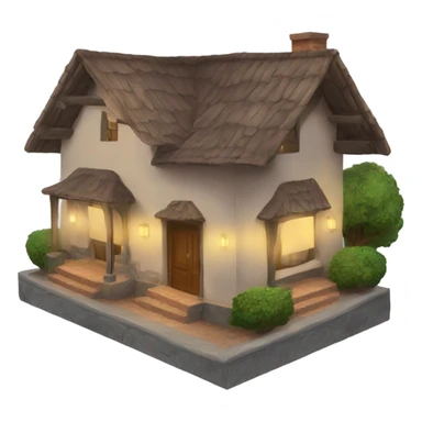 Casa adornada con luces sticker