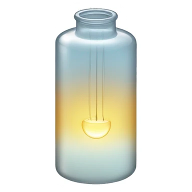Long glass cylinder with circular bulb on one ending  sticker
