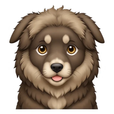 A dark-colored Caucasian Shepherd puppy with cropped ears sticker