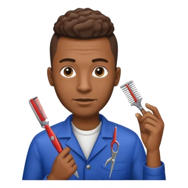 Street Barber black man  sticker