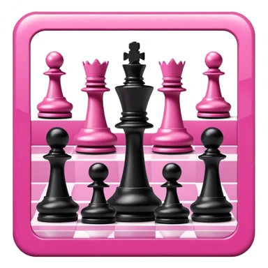 pink chess board sticker