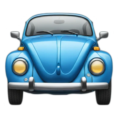 blue vw beetle sticker