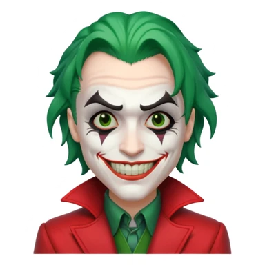Joker Villain, red jocket sticker