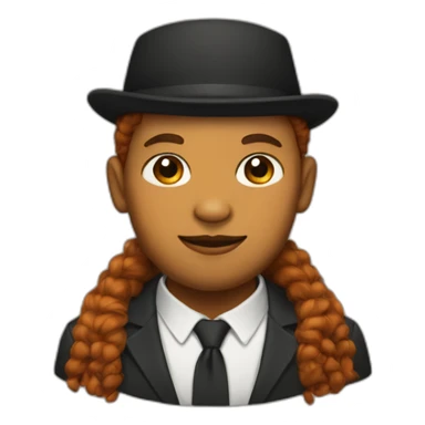 Afroamerican chines ginger rabbinic sticker